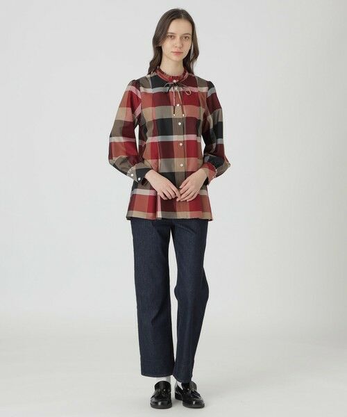 BLUE LABEL / BLACK LABEL CRESTBRIDGE / ブルーレーベル / ブラックレーベル・クレストブリッジ  シャツ・ブラウス | クレストブリッジチェックライトクロッシングツイルフレアブラウス | 詳細1