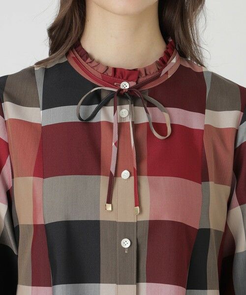 BLUE LABEL / BLACK LABEL CRESTBRIDGE / ブルーレーベル / ブラックレーベル・クレストブリッジ  シャツ・ブラウス | クレストブリッジチェックライトクロッシングツイルフレアブラウス | 詳細5