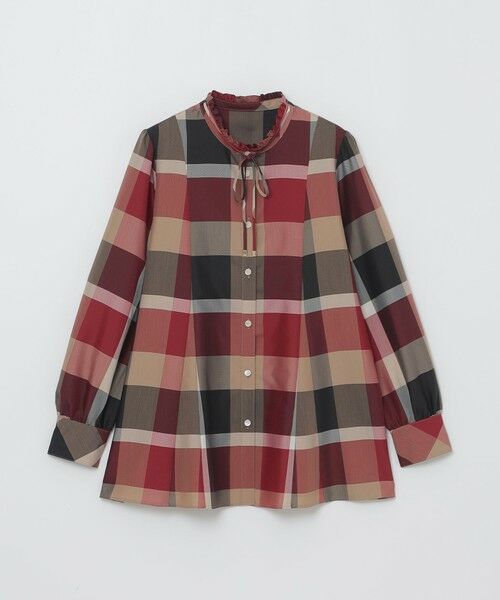 BLUE LABEL / BLACK LABEL CRESTBRIDGE / ブルーレーベル / ブラックレーベル・クレストブリッジ  シャツ・ブラウス | クレストブリッジチェックライトクロッシングツイルフレアブラウス | 詳細7