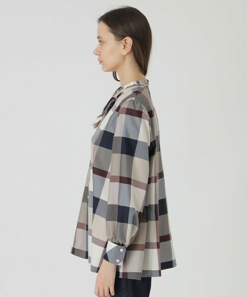 BLUE LABEL / BLACK LABEL CRESTBRIDGE / ブルーレーベル / ブラックレーベル・クレストブリッジ  シャツ・ブラウス | クレストブリッジチェックライトクロッシングツイルフレアブラウス | 詳細10