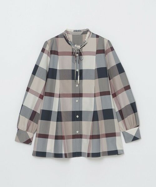 BLUE LABEL / BLACK LABEL CRESTBRIDGE / ブルーレーベル / ブラックレーベル・クレストブリッジ  シャツ・ブラウス | クレストブリッジチェックライトクロッシングツイルフレアブラウス | 詳細14