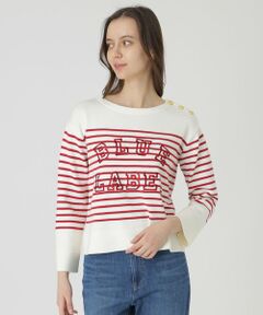 BLUE LABEL / BLACK LABEL CRESTBRIDGE / ブルーレーベル / ブラックレーベル・クレストブリッジ  ニット・セーター | ロゴボーダーニットプルオーバー