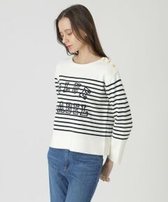 BLUE LABEL / BLACK LABEL CRESTBRIDGE / ブルーレーベル / ブラックレーベル・クレストブリッジ  ニット・セーター | ロゴボーダーニットプルオーバー