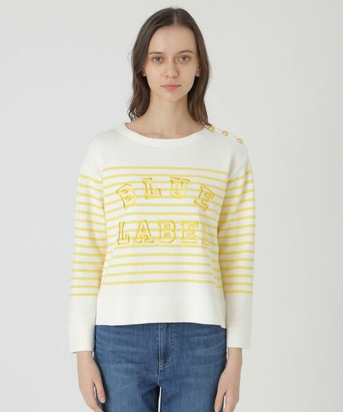 BLUE LABEL / BLACK LABEL CRESTBRIDGE / ブルーレーベル / ブラックレーベル・クレストブリッジ  ニット・セーター | ロゴボーダーニットプルオーバー | 詳細16