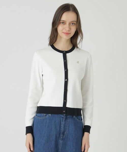 BLUE LABEL / BLACK LABEL CRESTBRIDGE / ブルーレーベル / ブラックレーベル・クレストブリッジ  ニット・セーター | コットンポリエステルニットカーディガン（ホワイト）