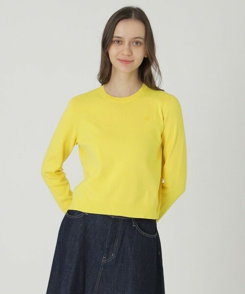 BLUE LABEL / BLACK LABEL CRESTBRIDGE / ブルーレーベル / ブラックレーベル・クレストブリッジ  ニット・セーター | コットンポリエステルニットプルオーバー（イエロー1）