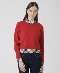 BLUE LABEL / BLACK LABEL CRESTBRIDGE / ブルーレーベル / ブラックレーベル・クレストブリッジ  ニット・セーター | コットンナイロンレイヤードニットプルオーバー