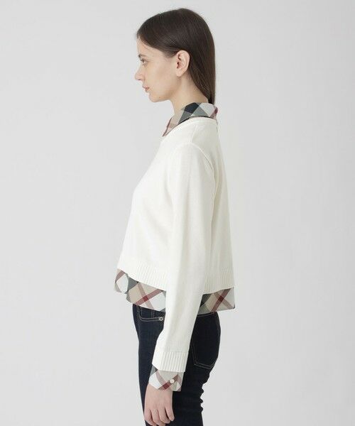 BLUE LABEL / BLACK LABEL CRESTBRIDGE / ブルーレーベル / ブラックレーベル・クレストブリッジ  ニット・セーター | コットンナイロンレイヤードニットプルオーバー | 詳細3