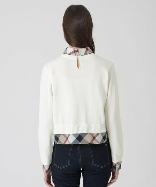 BLUE LABEL / BLACK LABEL CRESTBRIDGE / ブルーレーベル / ブラックレーベル・クレストブリッジ  ニット・セーター | コットンナイロンレイヤードニットプルオーバー | 詳細4