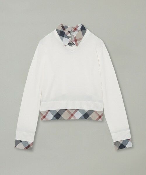 BLUE LABEL / BLACK LABEL CRESTBRIDGE / ブルーレーベル / ブラックレーベル・クレストブリッジ  ニット・セーター | コットンナイロンレイヤードニットプルオーバー | 詳細6