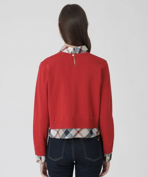 BLUE LABEL / BLACK LABEL CRESTBRIDGE / ブルーレーベル / ブラックレーベル・クレストブリッジ  ニット・セーター | コットンナイロンレイヤードニットプルオーバー | 詳細10