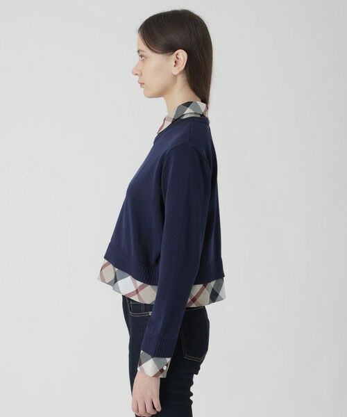 BLUE LABEL / BLACK LABEL CRESTBRIDGE / ブルーレーベル / ブラックレーベル・クレストブリッジ  ニット・セーター | コットンナイロンレイヤードニットプルオーバー | 詳細15