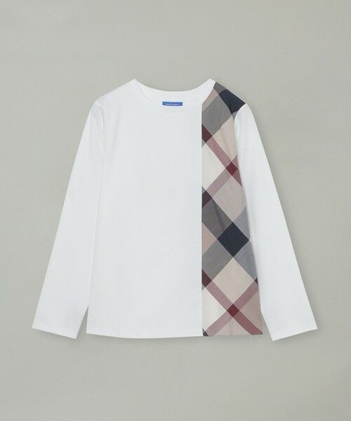 BLUE LABEL / BLACK LABEL CRESTBRIDGE / ブルーレーベル / ブラックレーベル・クレストブリッジ  カットソー | シルケットスムースパーシャルチェックロングスリーブＴシャツ | 詳細4