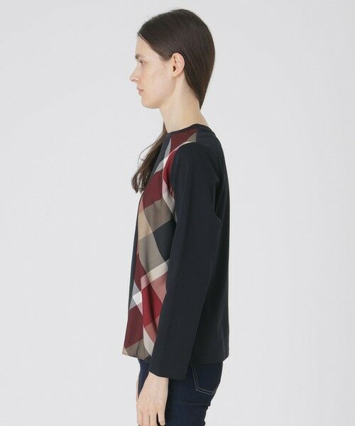 BLUE LABEL / BLACK LABEL CRESTBRIDGE / ブルーレーベル / ブラックレーベル・クレストブリッジ  カットソー | シルケットスムースパーシャルチェックロングスリーブＴシャツ | 詳細6