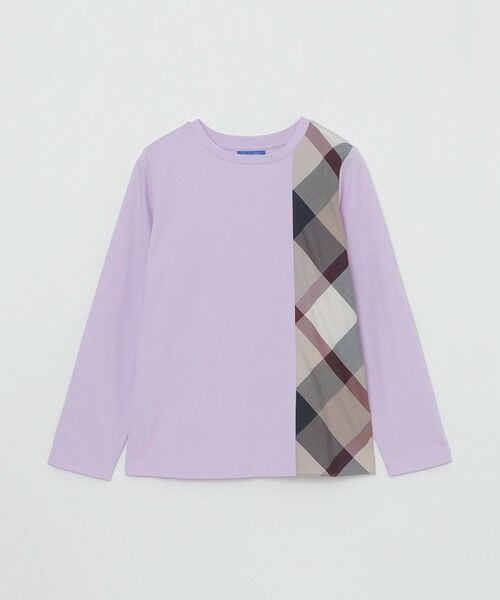 BLUE LABEL / BLACK LABEL CRESTBRIDGE / ブルーレーベル / ブラックレーベル・クレストブリッジ  カットソー | シルケットスムースパーシャルチェックロングスリーブＴシャツ | 詳細12