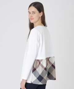 BLUE LABEL / BLACK LABEL CRESTBRIDGE / ブルーレーベル / ブラックレーベル・クレストブリッジ  カットソー | シルケットスムースバックチェックロングスリーブTシャツ