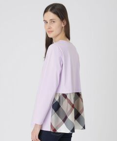 BLUE LABEL / BLACK LABEL CRESTBRIDGE / ブルーレーベル / ブラックレーベル・クレストブリッジ  カットソー | シルケットスムースバックチェックロングスリーブTシャツ