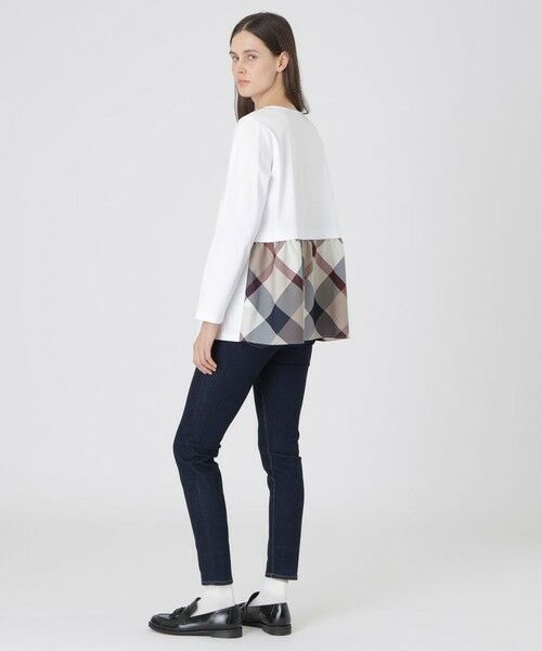 BLUE LABEL / BLACK LABEL CRESTBRIDGE / ブルーレーベル / ブラックレーベル・クレストブリッジ  カットソー | シルケットスムースバックチェックロングスリーブTシャツ | 詳細1