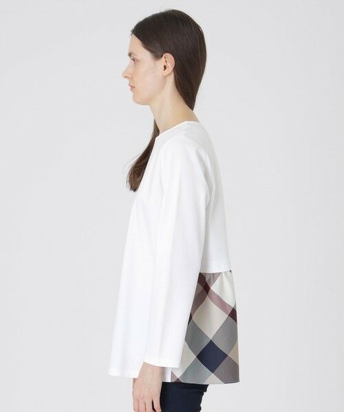 BLUE LABEL / BLACK LABEL CRESTBRIDGE / ブルーレーベル / ブラックレーベル・クレストブリッジ  カットソー | シルケットスムースバックチェックロングスリーブTシャツ | 詳細3