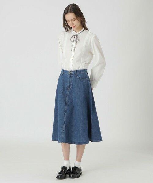 BLUE LABEL / BLACK LABEL CRESTBRIDGE / ブルーレーベル / ブラックレーベル・クレストブリッジ  ミニ・ひざ丈スカート | 【BLUE LABEL DENIM】フレアスカート | 詳細1