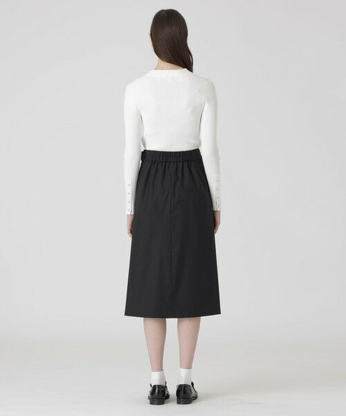 BLUE LABEL / BLACK LABEL CRESTBRIDGE / ブルーレーベル / ブラックレーベル・クレストブリッジ  ミニ・ひざ丈スカート | シャルマンストレッチツイルフロントプリーツスカート | 詳細3