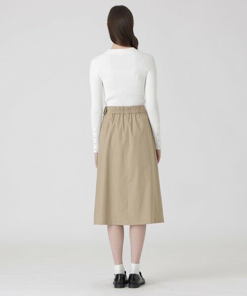 BLUE LABEL / BLACK LABEL CRESTBRIDGE / ブルーレーベル / ブラックレーベル・クレストブリッジ  ミニ・ひざ丈スカート | シャルマンストレッチツイルフロントプリーツスカート | 詳細10