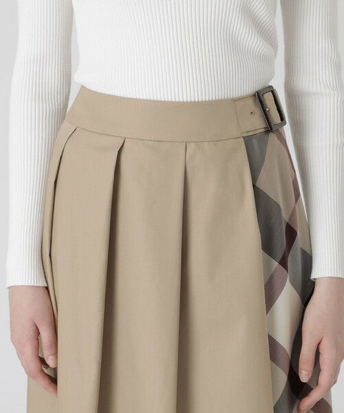 BLUE LABEL / BLACK LABEL CRESTBRIDGE / ブルーレーベル / ブラックレーベル・クレストブリッジ  ミニ・ひざ丈スカート | シャルマンストレッチツイルフロントプリーツスカート | 詳細11