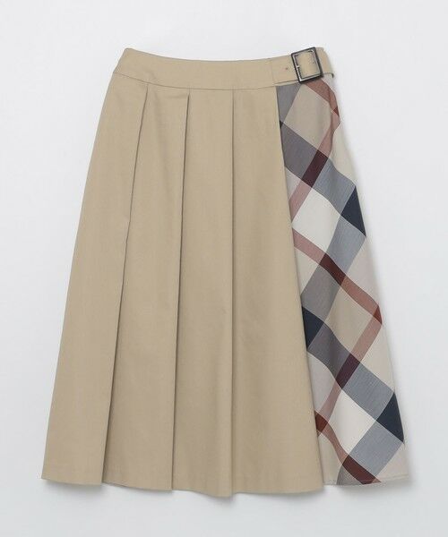 BLUE LABEL / BLACK LABEL CRESTBRIDGE / ブルーレーベル / ブラックレーベル・クレストブリッジ  ミニ・ひざ丈スカート | シャルマンストレッチツイルフロントプリーツスカート | 詳細14