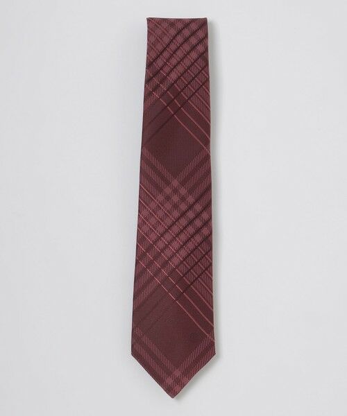 BLUE LABEL / BLACK LABEL CRESTBRIDGE / ブルーレーベル / ブラックレーベル・クレストブリッジ  ネクタイ | トーナルシャドーチェックタイ（レッド4）