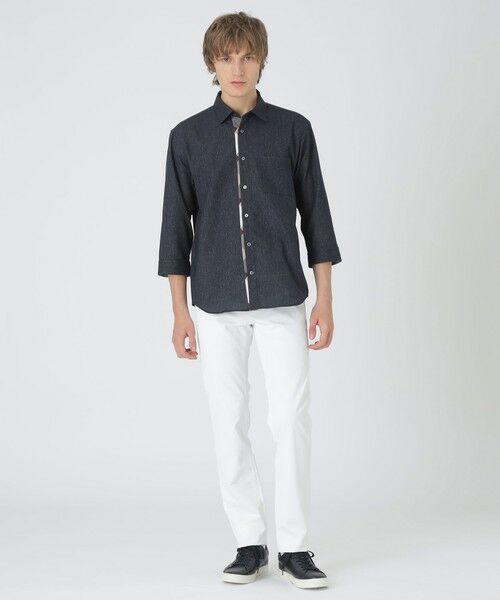 BLUE LABEL / BLACK LABEL CRESTBRIDGE / ブルーレーベル / ブラックレーベル・クレストブリッジ  シャツ・ブラウス | デニムライクカラミスリークォーターシャツ | 詳細6