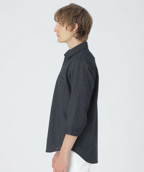 BLUE LABEL / BLACK LABEL CRESTBRIDGE / ブルーレーベル / ブラックレーベル・クレストブリッジ  シャツ・ブラウス | デニムライクカラミスリークォーターシャツ | 詳細7