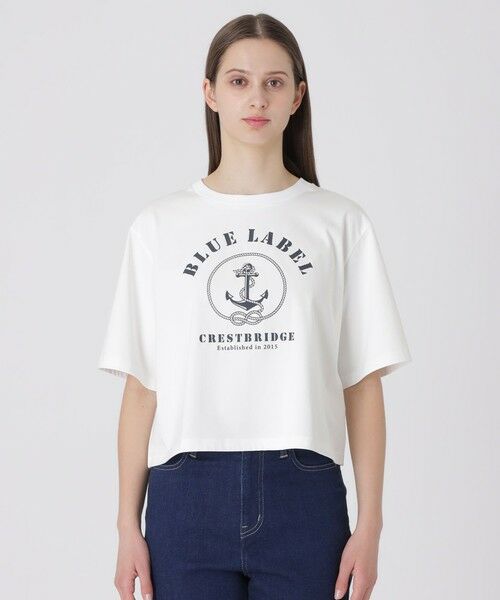 BLUE LABEL / BLACK LABEL CRESTBRIDGE / ブルーレーベル / ブラックレーベル・クレストブリッジ  カットソー | プレーティングシルケットスムースグラフィックロゴTシャツ | 詳細2