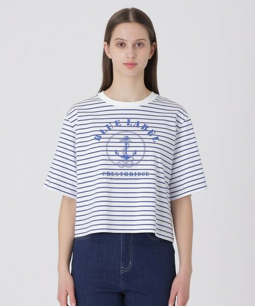 BLUE LABEL / BLACK LABEL CRESTBRIDGE / ブルーレーベル / ブラックレーベル・クレストブリッジ  カットソー | プレーティングシルケットスムースグラフィックロゴTシャツ | 詳細8
