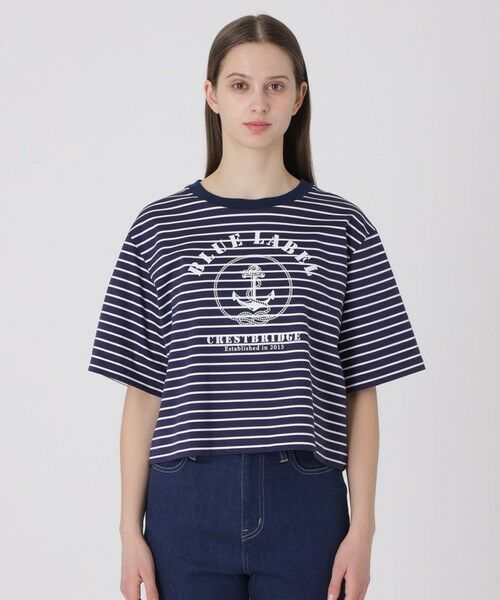 BLUE LABEL / BLACK LABEL CRESTBRIDGE / ブルーレーベル / ブラックレーベル・クレストブリッジ  カットソー | プレーティングシルケットスムースグラフィックロゴTシャツ | 詳細14