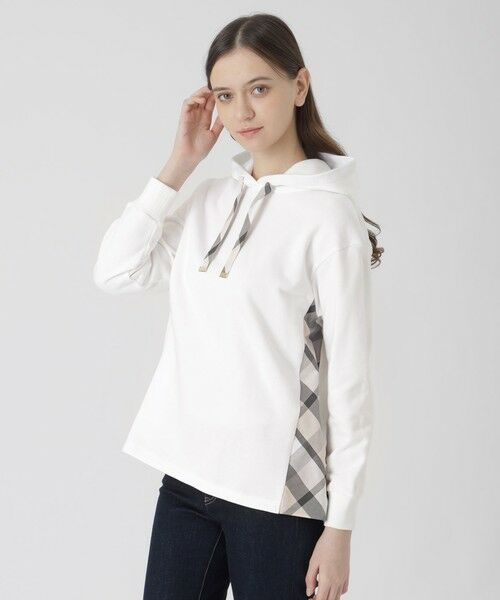 BLUE LABEL / BLACK LABEL CRESTBRIDGE / ブルーレーベル / ブラックレーベル・クレストブリッジ  カットソー | 【一部店舗限定】ベーシック裏毛フーディー（オフホワイト1）