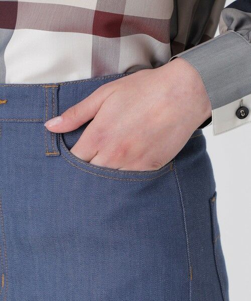 BLUE LABEL / BLACK LABEL CRESTBRIDGE / ブルーレーベル / ブラックレーベル・クレストブリッジ  その他パンツ | 【一部店舗限定】スラブシャンブレーワイドパンツ | 詳細6