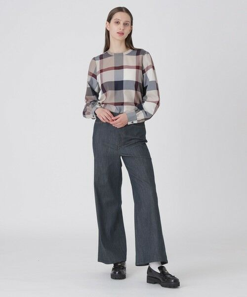 BLUE LABEL / BLACK LABEL CRESTBRIDGE / ブルーレーベル / ブラックレーベル・クレストブリッジ  その他パンツ | 【一部店舗限定】スラブシャンブレーワイドパンツ | 詳細9