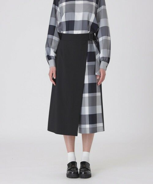 BLUE LABEL / BLACK LABEL CRESTBRIDGE / ブルーレーベル / ブラックレーベル・クレストブリッジ  その他パンツ | 【一部店舗限定】パーシャルチェックガウチョパンツ（ブラック）