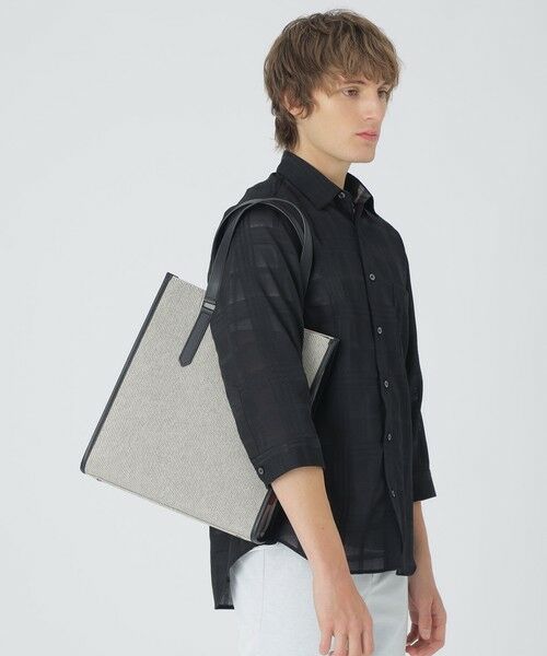 BLUE LABEL / BLACK LABEL CRESTBRIDGE / ブルーレーベル / ブラックレーベル・クレストブリッジ  ショルダーバッグ | シャンブレーキャンバスサイドクレストブリッジチェックトートバッグ | 詳細1