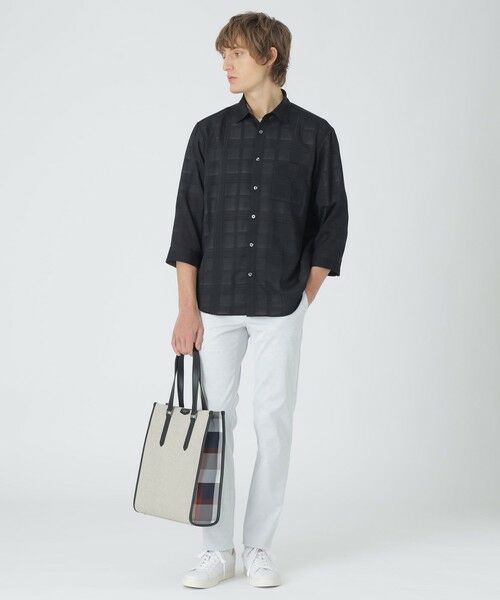 BLUE LABEL / BLACK LABEL CRESTBRIDGE / ブルーレーベル / ブラックレーベル・クレストブリッジ  ショルダーバッグ | シャンブレーキャンバスサイドクレストブリッジチェックトートバッグ | 詳細2