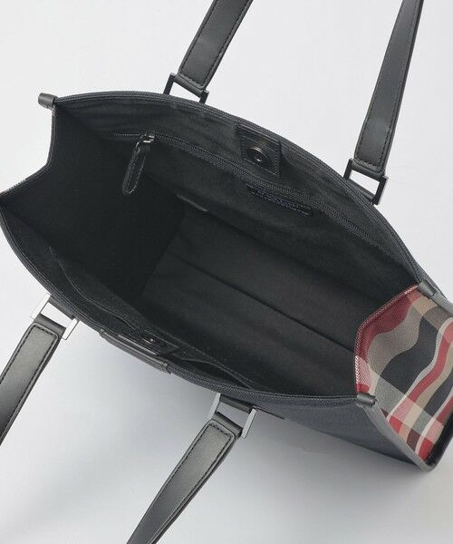 BLUE LABEL / BLACK LABEL CRESTBRIDGE / ブルーレーベル / ブラックレーベル・クレストブリッジ  ショルダーバッグ | シャンブレーキャンバスサイドクレストブリッジチェックトートバッグ | 詳細10