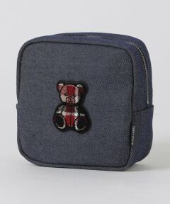 BLUE LABEL / BLACK LABEL CRESTBRIDGE / ブルーレーベル / ブラックレーベル・クレストブリッジ  ショルダーバッグ | 【予約販売】【一部店舗限定】クレストブリッジチェックベアワッペンポーチ