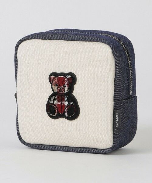 BLUE LABEL / BLACK LABEL CRESTBRIDGE / ブルーレーベル / ブラックレーベル・クレストブリッジ  ショルダーバッグ | 【予約販売】【一部店舗限定】クレストブリッジチェックベアワッペンポーチ（オフホワイト1）