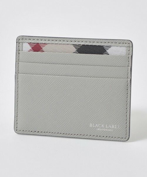 BLUE LABEL / BLACK LABEL CRESTBRIDGE / ブルーレーベル / ブラックレーベル・クレストブリッジ  財布・コインケース・マネークリップ | バイカラークレストブリッジチェックミニスナップウォレット（グレー1）