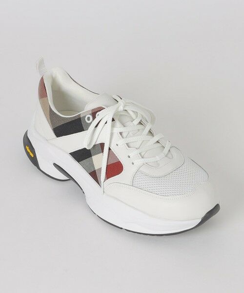 BLUE LABEL / BLACK LABEL CRESTBRIDGE / ブルーレーベル / ブラックレーベル・クレストブリッジ  スニーカー | 【BLACK.lab】レッドクレストブリッジチェックコンビビブラムスニーカー | 詳細3