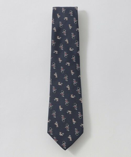BLUE LABEL / BLACK LABEL CRESTBRIDGE / ブルーレーベル / ブラックレーベル・クレストブリッジ  ネクタイ | ガーズマンコーギーフットボールモチーフタイ（ネイビー1）