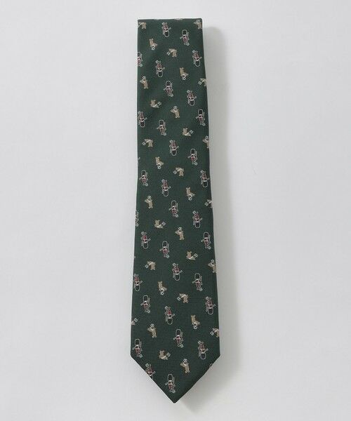 BLUE LABEL / BLACK LABEL CRESTBRIDGE / ブルーレーベル / ブラックレーベル・クレストブリッジ  ネクタイ | ガーズマンコーギーフットボールモチーフタイ（グリーン5）
