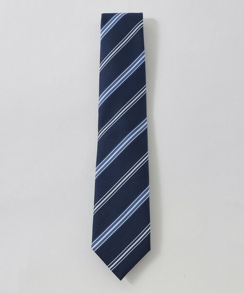 BLUE LABEL / BLACK LABEL CRESTBRIDGE / ブルーレーベル / ブラックレーベル・クレストブリッジ  ネクタイ | ウォッシャブルベーシックストライプタイ（ネイビー1）
