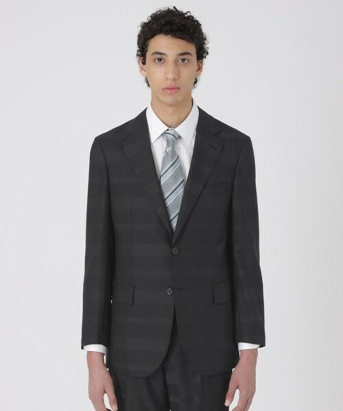 BLUE LABEL / BLACK LABEL CRESTBRIDGE / ブルーレーベル / ブラックレーベル・クレストブリッジ  セットアップ | 【BRI-EASE SUIT】ウォッシャブルエクストラクールクレストブリッジチェックジャケット（ブラック）
