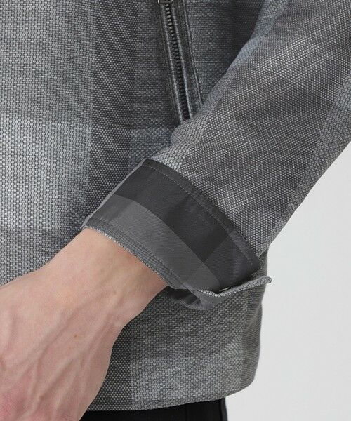 BLUE LABEL / BLACK LABEL CRESTBRIDGE / ブルーレーベル / ブラックレーベル・クレストブリッジ  その他アウター | シャドーチェックカラミライダースブルゾン | 詳細5